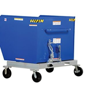 Vestil P-HOP-1.5 Portable Tilt Refuse Hopper, Steel, 2000 lb. Capacity, 49-3/8 x 53-3/8 x 52-7/8 inches (H x W x D)