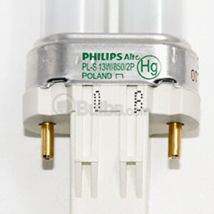 Philips 146878 - PL-S 13W/850/2P ALTO Single Tube 2 Pin Base Compact Fluorescent Light Bulb