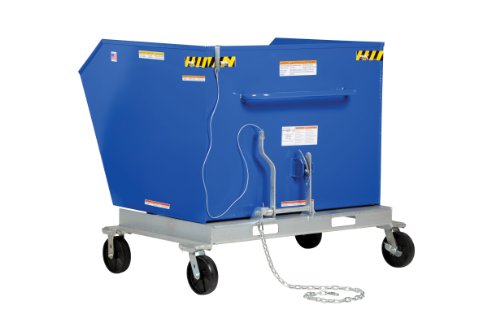 Vestil P-HOP-1.5 Portable Tilt Refuse Hopper, Steel, 2000 lb. Capacity, 49-3/8 x 53-3/8 x 52-7/8 inches (H x W x D)