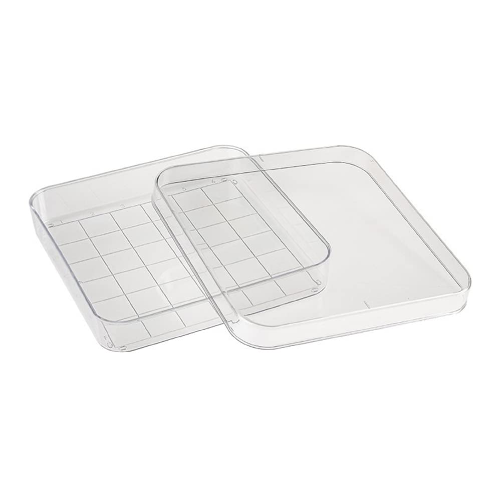 Simport D210-16 Polystyrene Square Petri Dish with Grid, Sterile, 110ml Volume, 90mm Diameter x 15mm Height (Case of 500)