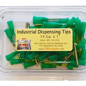 Blunt Tip Dispensing Fill Needle 14ga x 1" Olive Green 50 pcs