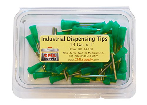 Blunt Tip Dispensing Fill Needle 14ga x 1" Olive Green 50 pcs