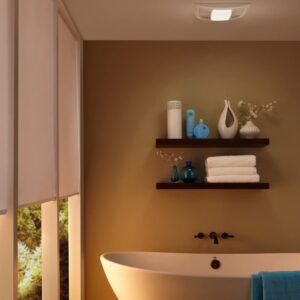 Nutone QTXEN150FLT Ultra Silent Bath Fan with Light and Nightlight Energy Star