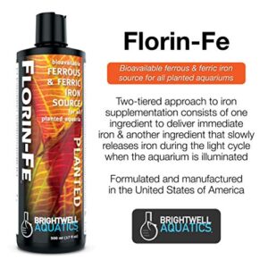 Brightwell Aquatics Florin Fe - Bioavailable Ferrous & Ferric Iron Source for Planted Aquariums,500-ml