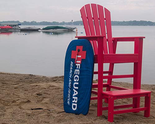 POLYWOOD SBL30SR South Beach Lifeguard Chair, Sunset Red