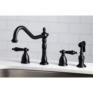 Kingston Brass KB1793ALBS Widespread Kitchen Faucet, Antique Brass