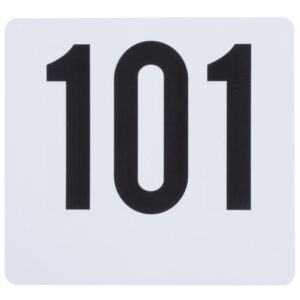 roy tn 101 150 -royal industries number 101-150 plastic number card set, plastic, 4'' by 4'', white base with black numbers