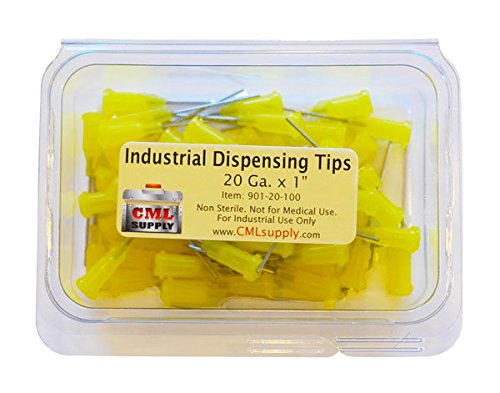 Blunt Tip Dispensing Fill Needle 20ga x 1" Yellow 50 pcs