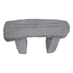 kay berry- inc. 37320 if love could have saved you - angel memorial bench - 29 inches x 12 inches x 14.5 inches