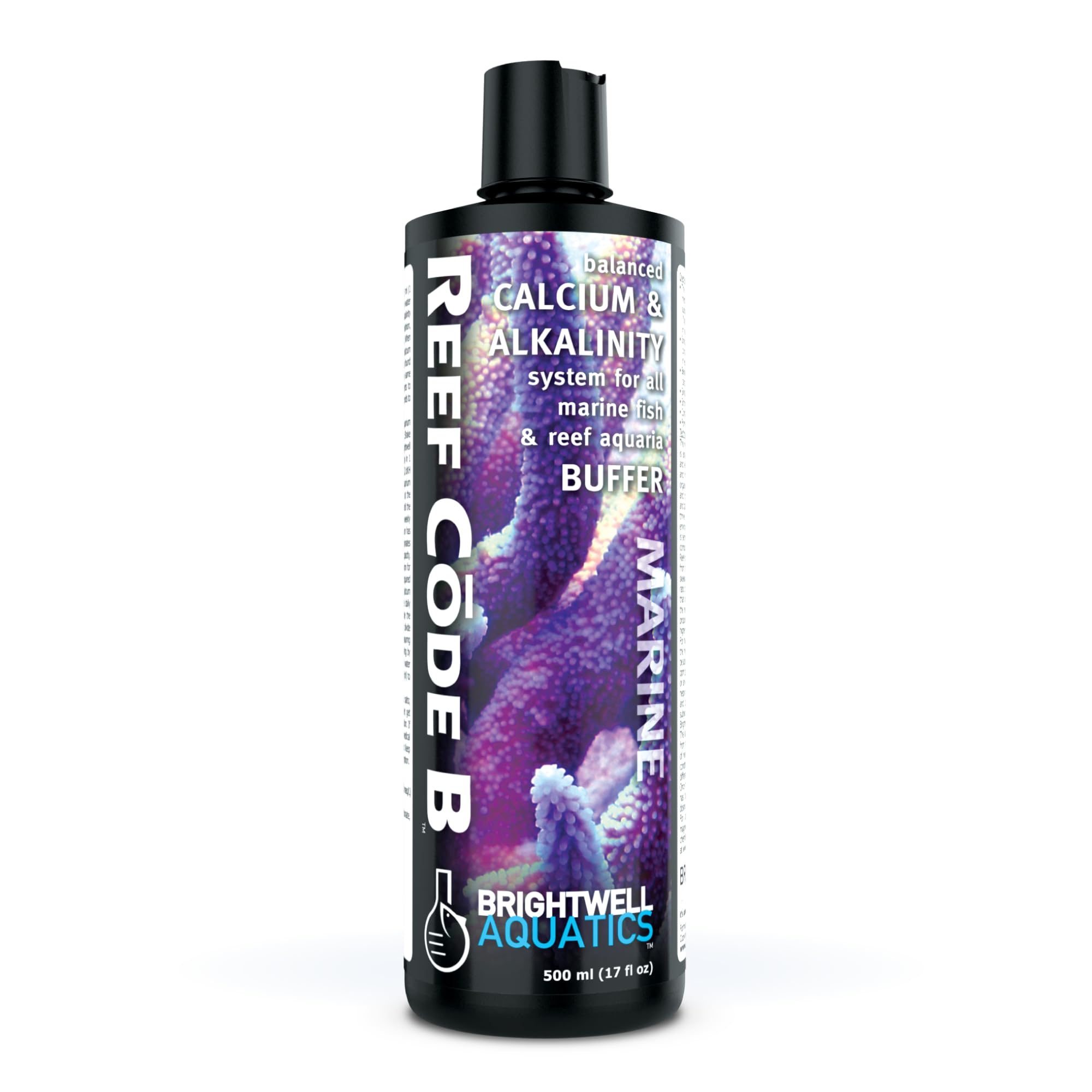 Brightwell Aquatics - Reef Code B - Balanced Calcium & Alkalinity System Water Conditioner - For All Saltwater Marine Fish & Reef Fish Tanks - Aquarium Water Treatments, 16.9 fl oz