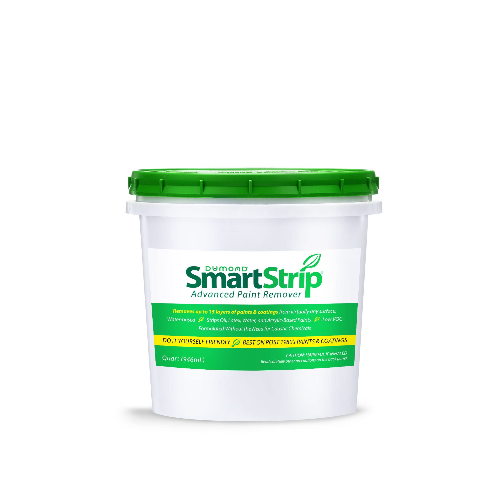 Smart Strip Advanced Paint Remover - Strips Multiple Layers of Acrylic, Latex, Oil, & Water-Based Paints, Stains, & Coatings - DIY Friendly - Quart