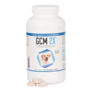 revival animal health gcm 2x chewable glucosamine joint support tablets - premium supplement for dogs - 120ct