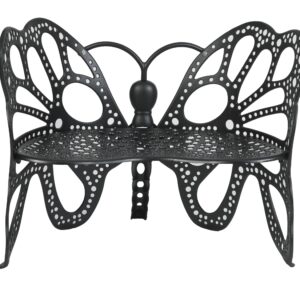 Flowerhouse FHBFB06 Butterfly Bench Patio Furniture & Accessories, Black