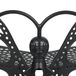 Flowerhouse FHBFB06 Butterfly Bench Patio Furniture & Accessories, Black