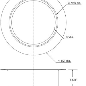 Westbrass D208-12 4-1/4" Standard Kitchen Sink Waste Disposal Flange, 1-Pack, Oil Rubbed Bronze