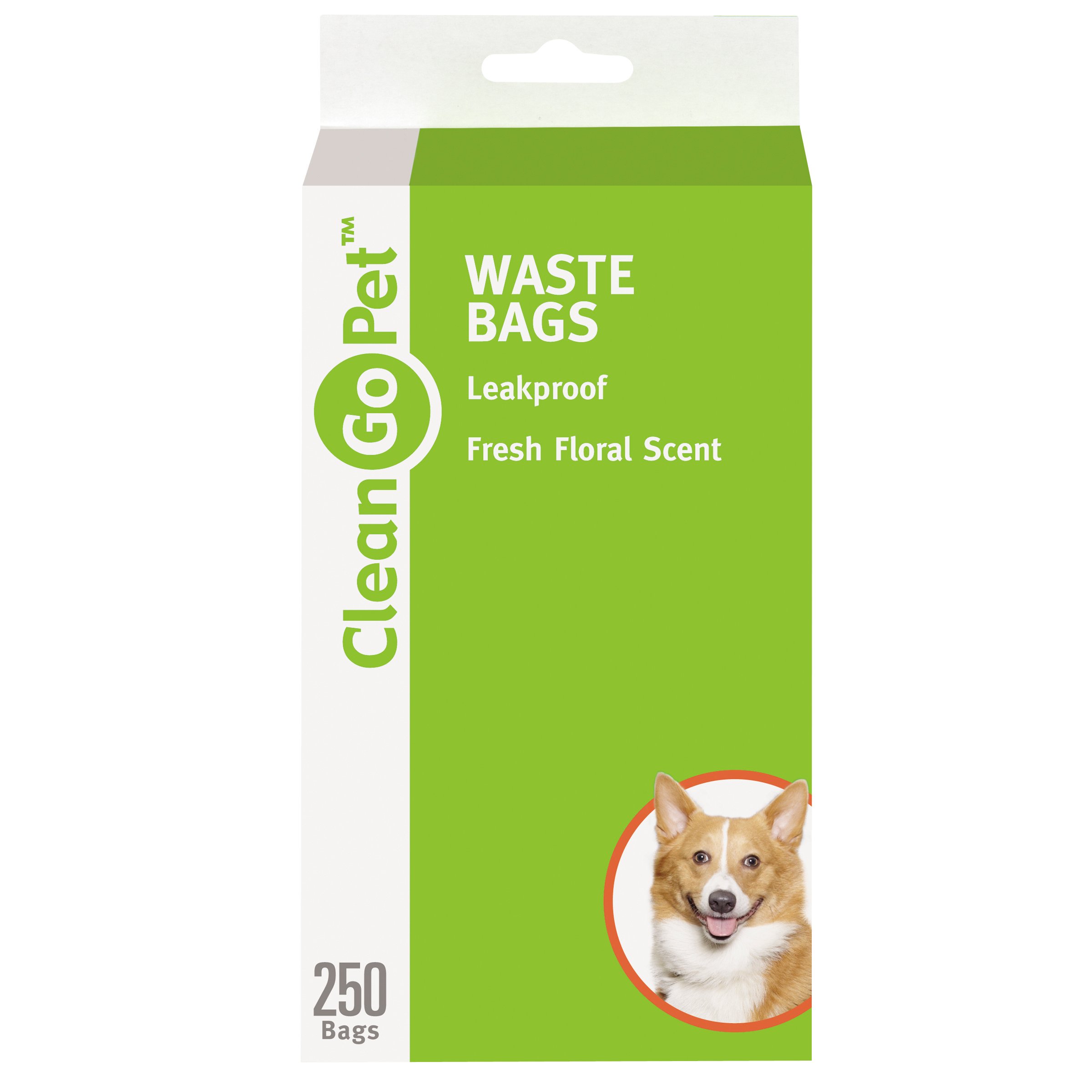 Clean Go Pet Fresh Scent Doggy Waste Bags, 250-Count - Convenient, Leakproof, Plastic, Scented Poop Bags