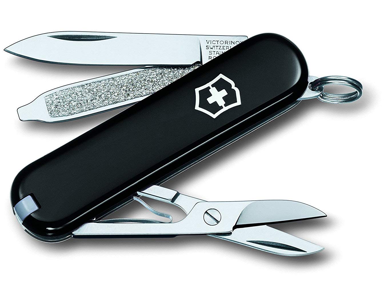 Victorinox Swiss Army Knife, Classic SD, Stainless Steel, Black, Pocketknife