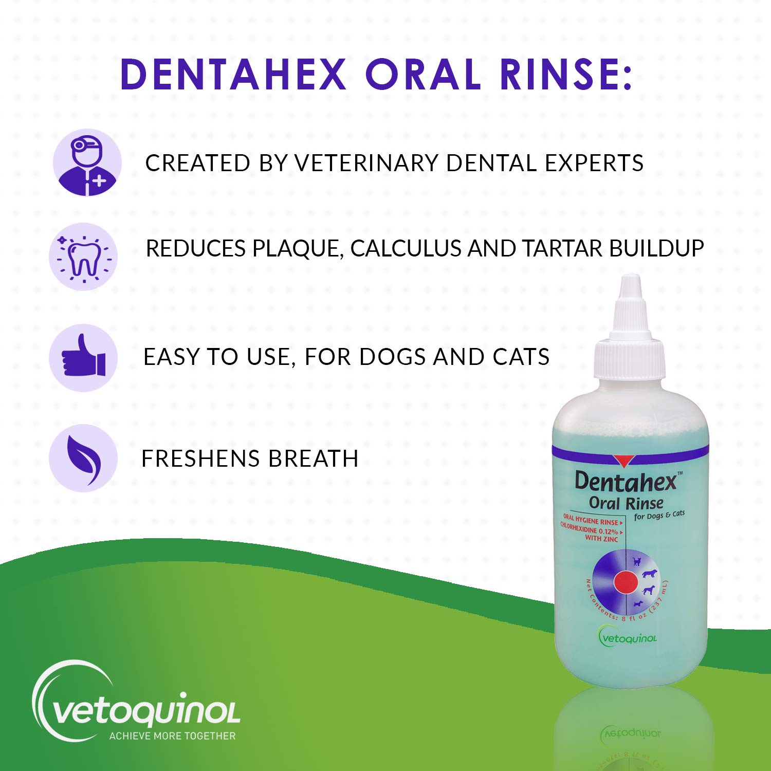 Vetoquinol Dentahex Pet Oral Hygiene Rinse, 8oz