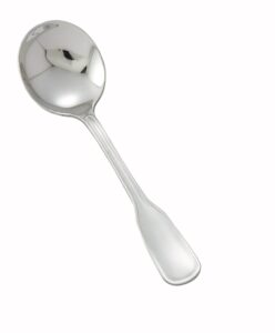 winco 12-piece oxford bouillon spoon set, 18-8 stainless steel,silver