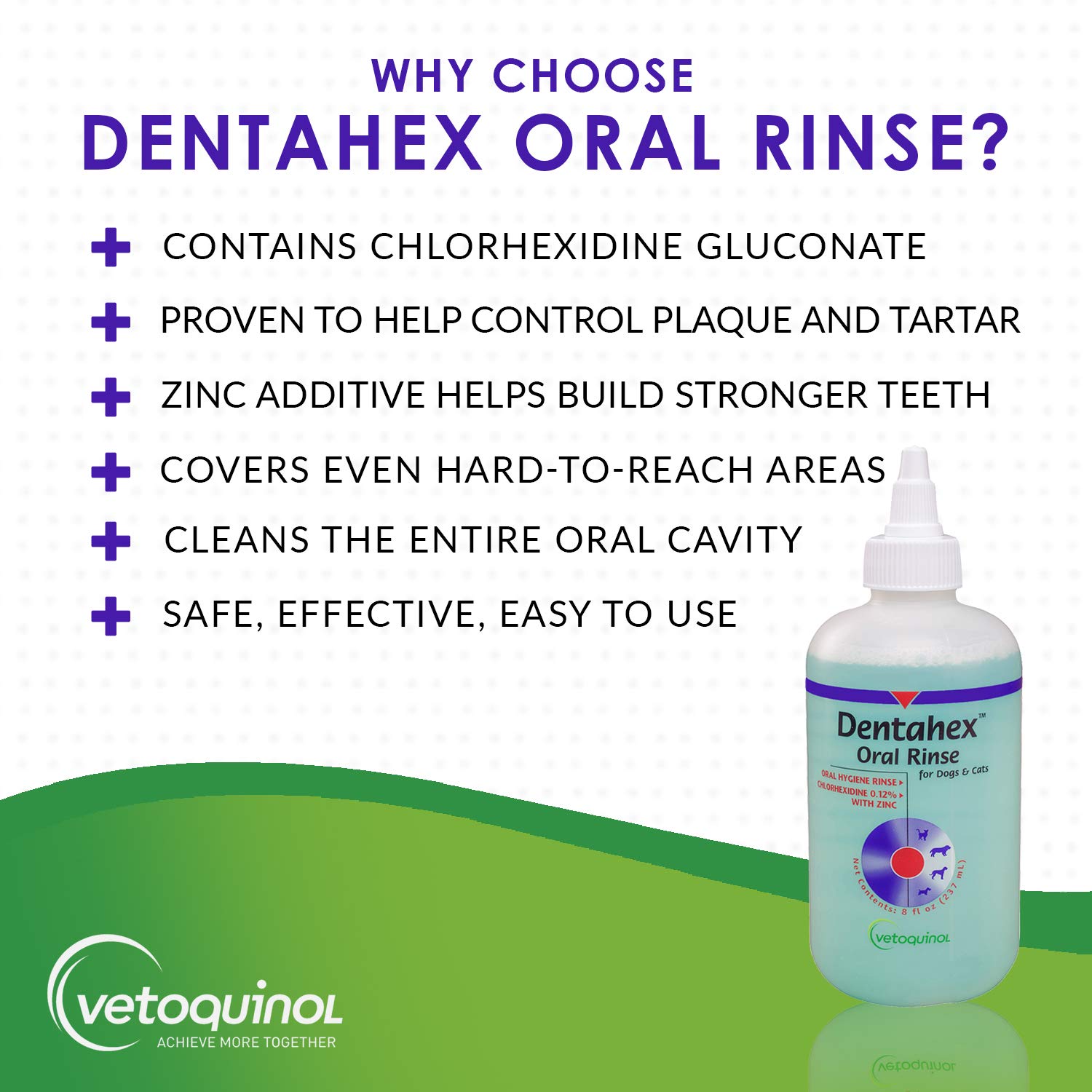 Vetoquinol Dentahex Pet Oral Hygiene Rinse, 8oz