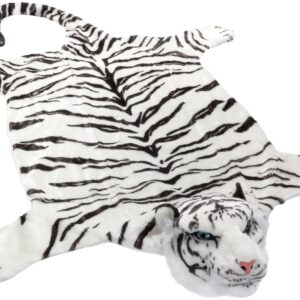 BRUBAKER Huge White Tiger Rug 78x47 Inch