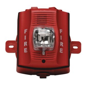 outdoor h/s, wall, 2-wire, hi candela, red