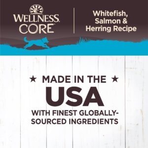 Wellness CORE Natural Wet Grain Free Canned Dog Food, Whitefish, Salmon & Herring, 12.5-Ounce Can (Pack of 12)