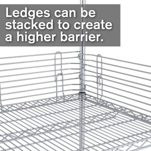 Metro L24N-4C Super Erecta 4" High Stackable Ledge for Wire Shelving, Chrome, 24"