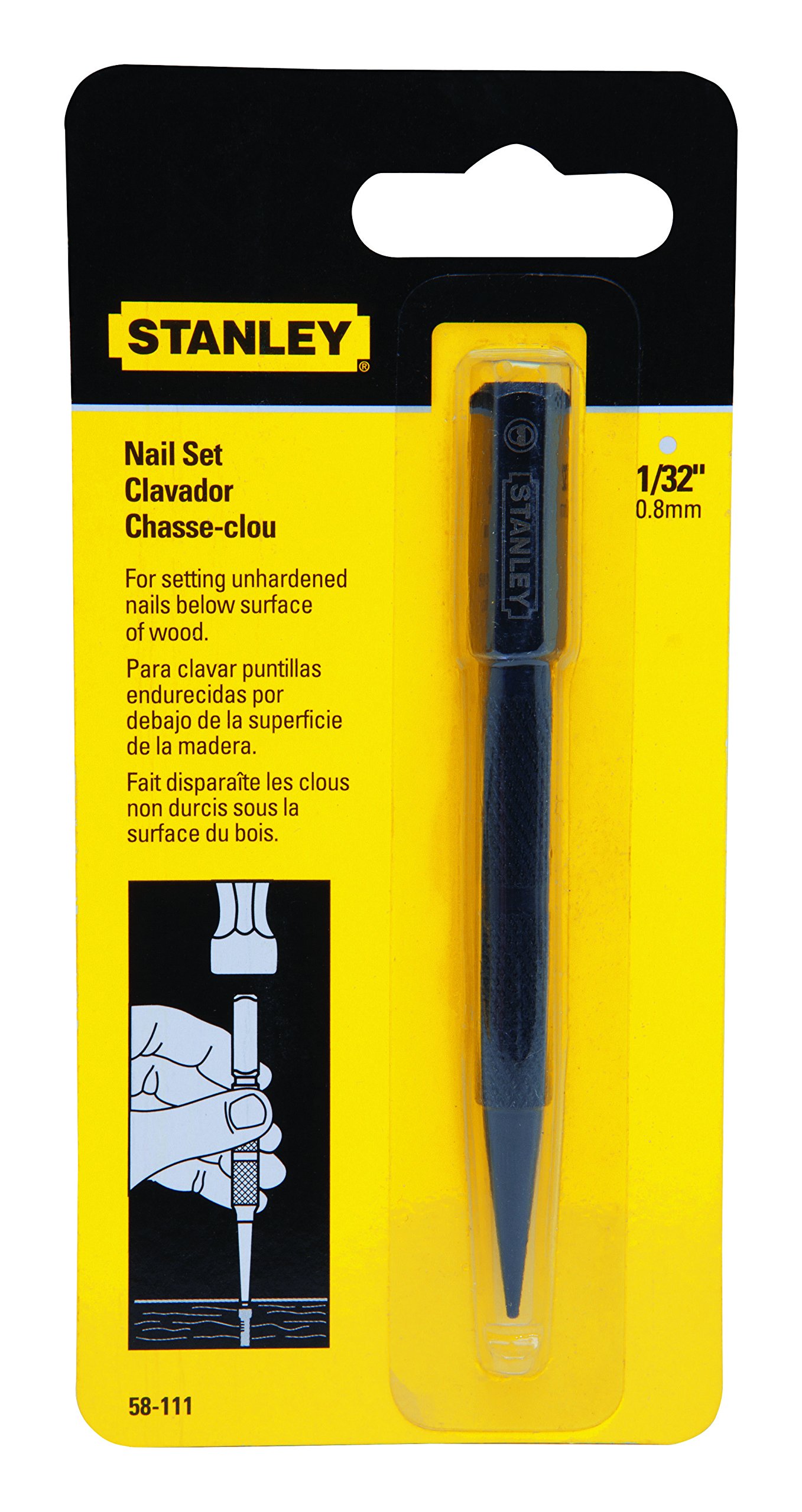 Stanley Hand Tools 58-111 1/32" Tip Nail Set