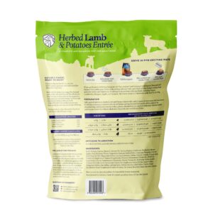 Addiction Herbed Lamb & Potatoes Raw Alternative Dog Food - Gently Air-Dried Complete Meal or Dog Food Topper for Digestive and Skin and Coat Health, 2 lb