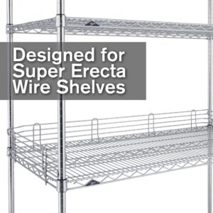 Metro L24N-4C Super Erecta 4" High Stackable Ledge for Wire Shelving, Chrome, 24"