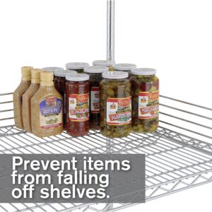 Metro L24N-4C Super Erecta 4" High Stackable Ledge for Wire Shelving, Chrome, 24"