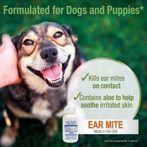 Four Paws Healthy Promise Aloe Ear Mite Treatment for Dogs Ear Mite Remedy 0.75 Fl. Ounces