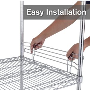 Metro L24N-4C Super Erecta 4" High Stackable Ledge for Wire Shelving, Chrome, 24"