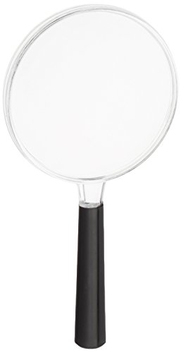 Charles Leonard 2x Magnifying Glass, 2 1/2 Inch Lens, 5.2 Inch Tall, Assorted Colors (80212)