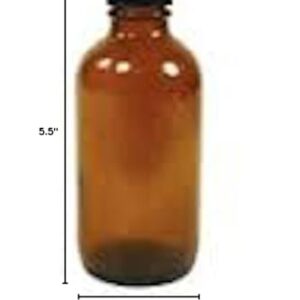 Frontier Natural Products - Amber Glass Round Bottle with Black Cap - 8 oz.