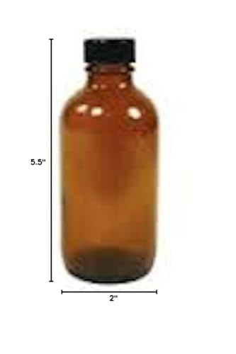 Frontier Natural Products - Amber Glass Round Bottle with Black Cap - 8 oz.