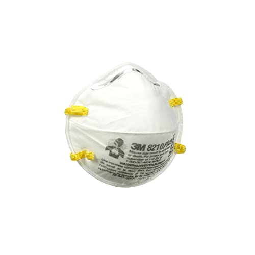 3M 8210 Plus Paint Sanding Dust Particulate N95 Respirator, Disposable Respirators, 20-Pack