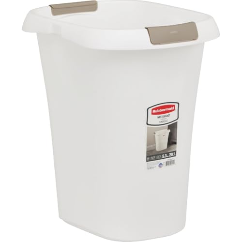 Rubbermaid 5.25 gal. White Open Top Wastebasket