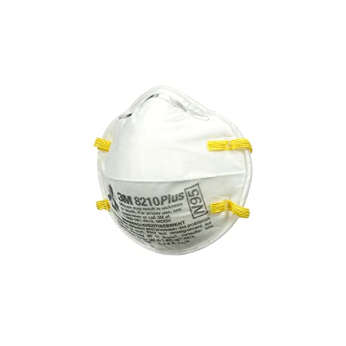 3M 8210 Plus Paint Sanding Dust Particulate N95 Respirator, Disposable Respirators, 20-Pack