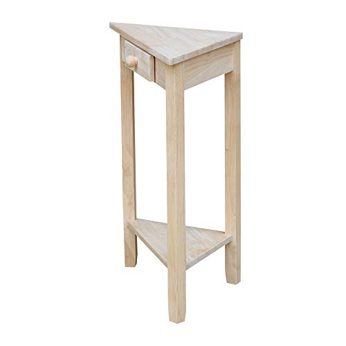 International Concepts Corner Accent Table, Unfinished