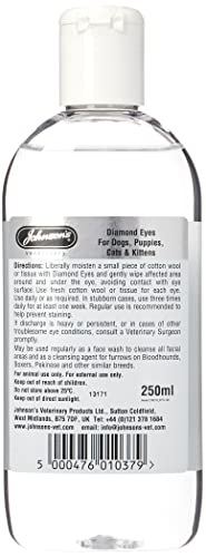 Johnsons Diamond Eyes Cat Dog Tear Stain Remover 250Ml