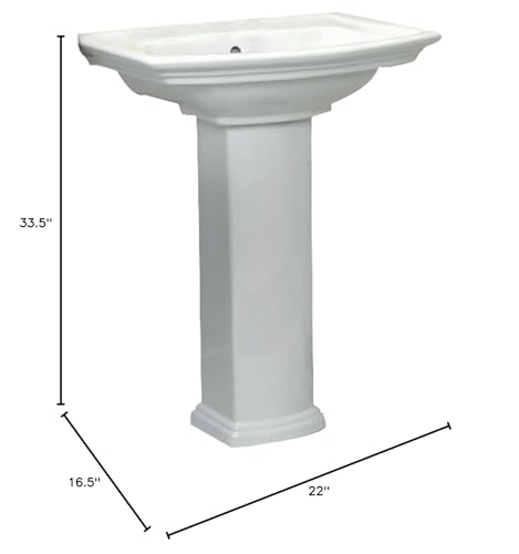 Washington 550 Pedestal Lavatory 8" Widespread