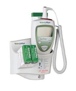 welch allyn 01690-300 suretemp plus 690 electronic thermometer, wall mount, 9' cord and oral probe with probe well