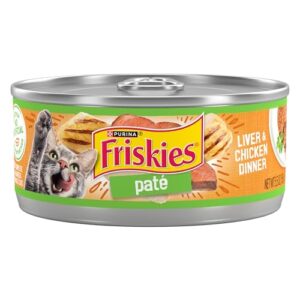 purina friskies wet cat food pate, liver and chicken dinner - (pack of 24) 5.5 oz. cans