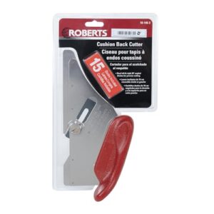 ROBERTS 10-146-3 Cushion Back Carpet Cutter with 15 Heavy Duty Slotted Blades, Red/Silver