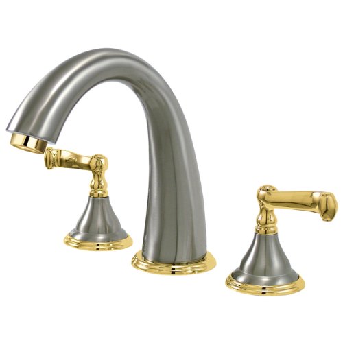 Kingston Brass KS5369FL Royale Roman Tub Filler, Brushed Nickel and Polished Brass