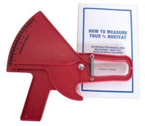 new slim guide body fat caliper with measurement guide - red