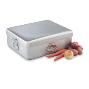 vollrath 68390 wear-ever 42 qt roast pan set, 21-5/8 x 18-1/8 x 9 in, heavy duty aluminum