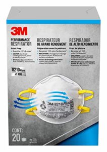 3m 8210 plus paint sanding dust particulate n95 respirator, disposable respirators, 20-pack